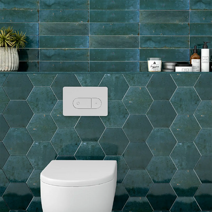 Bali Blue Hexagon 15 x 17.3cm