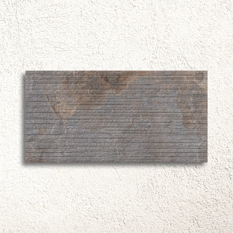 Cove Grey Décor 30 x 60cm porcelain stone-effect decorative tile face