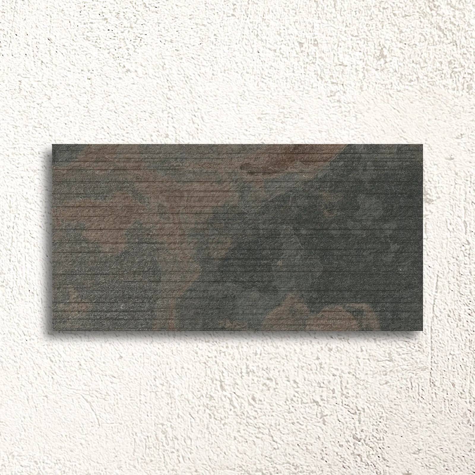 Cove Anthracite Décor 30 x 60cm porcelain stone-effect decorative tile face