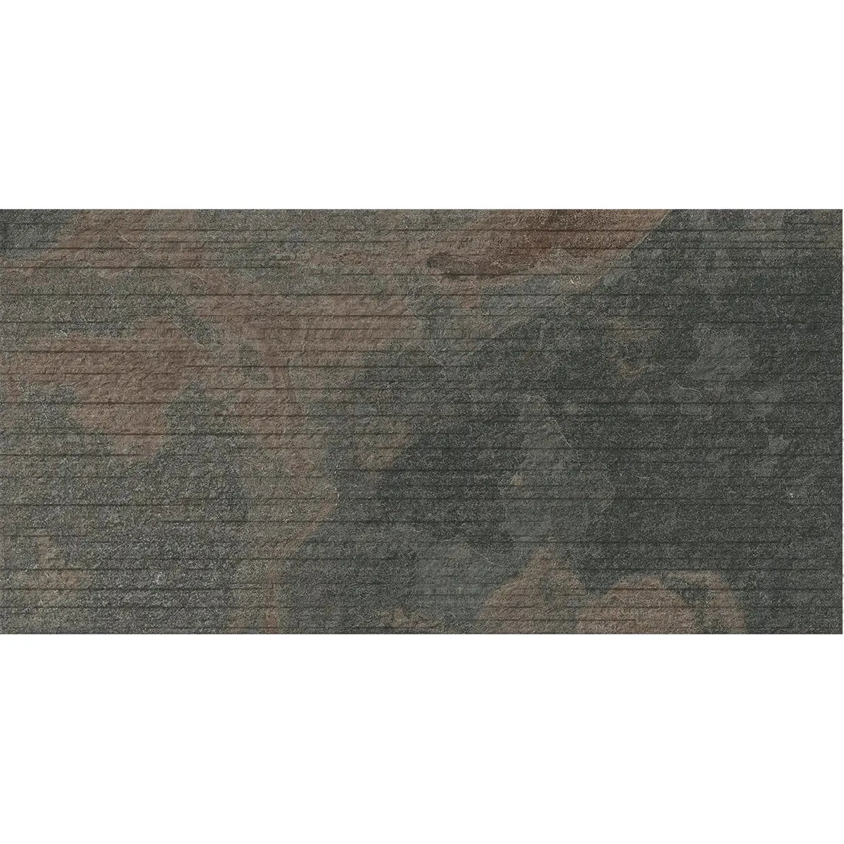 Cove Anthracite Décor 30 x 60cm Porcelain Tile – close-up detail