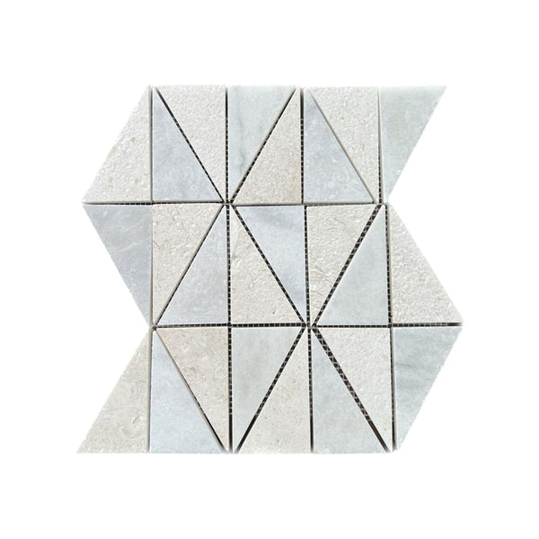 - Carrara White Honed Marble Triangle