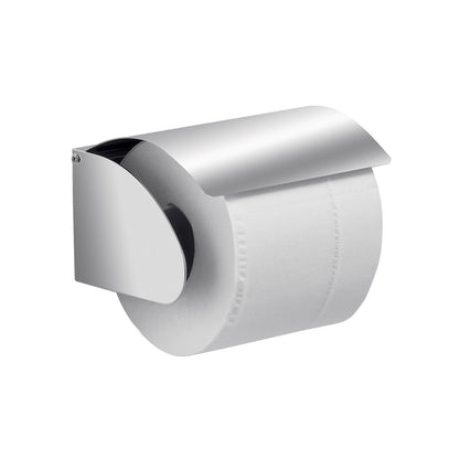 G Pro Toilet Roll Holder with Flap in Brushed Stainless Steel - Origins Living