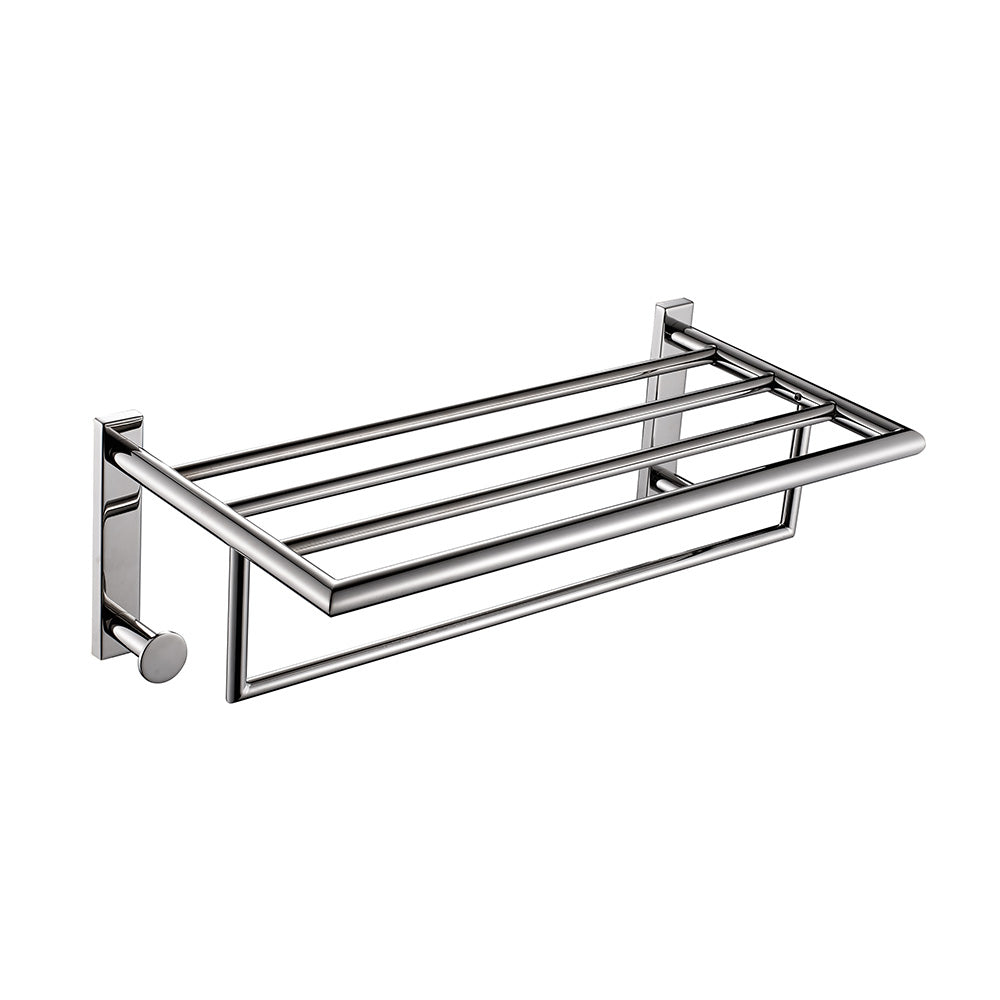 G Pro Towel Rack with Hooks in Chrome - Origins Living