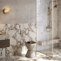 Novara Viola marble effect porcelain tile 60 x 120cm shown in a room setting