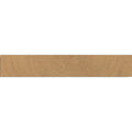 Fraser Walnut rich, caramel-brown wood-effect matt porcelain tile in 5.3x30cm format for walls and floors