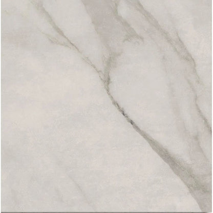 Lomond Blanco white marble-effect matt porcelain tile in 30x30cm chequerboard format
