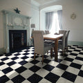 Lomond Blanco 30x30cm marble-effect porcelain tile interior setting