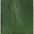 Taza Forest deep green glazed ceramic zellige-style wall tile, 10 x 10cm, tile face