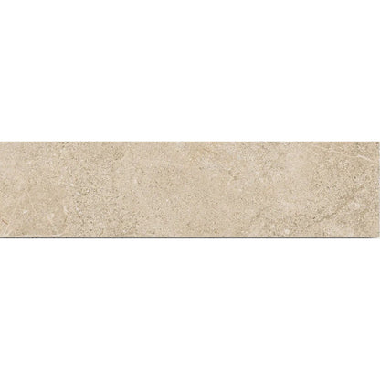 Atlas Almond 7.5 x 30cm matt porcelain tile face detail