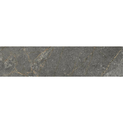 Atlas Coal 7.5 x 30cm matt porcelain tile face detail
