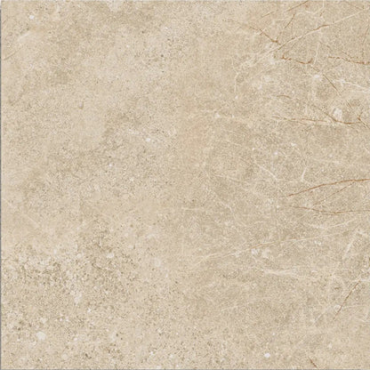 Atlas Almond matt porcelain stone-effect tile 30 x 30cm face detail