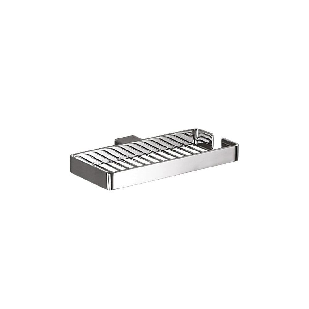 Lounge Double Metal Soap Basket in Chrome - Origins Living
