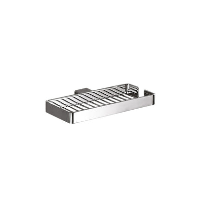 Lounge Double Metal Soap Basket in Chrome - Origins Living