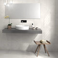 Himalaya White 30 x 60cm glazed ceramic stone effect tile room setting