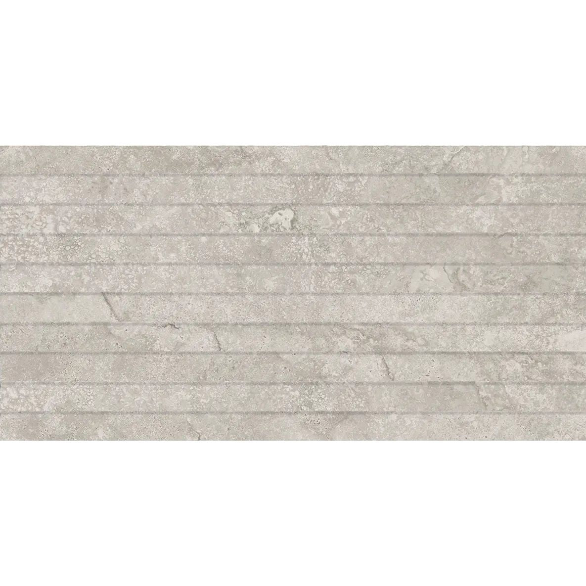 Himalaya Grey Carved Decor 30 x 60cm glazed ceramic carved stone effect tile face