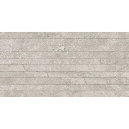Himalaya Grey Carved Decor 30 x 60cm glazed ceramic carved stone effect tile face