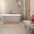 Himalaya Beige Floor 45 x 45cm glazed ceramic stone effect tile room setting