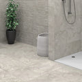 Himalaya Grey Floor 45 x 45cm glazed ceramic stone effect tile room setting
