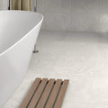 Himalaya White Floor 45 x 45cm glazed ceramic stone effect tile room setting