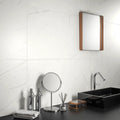 Muse White 30 x 60cm ceramic marble effect tile room setting
