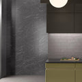 Muse Coal 30 x 60cm ceramic marble effect tile room setting