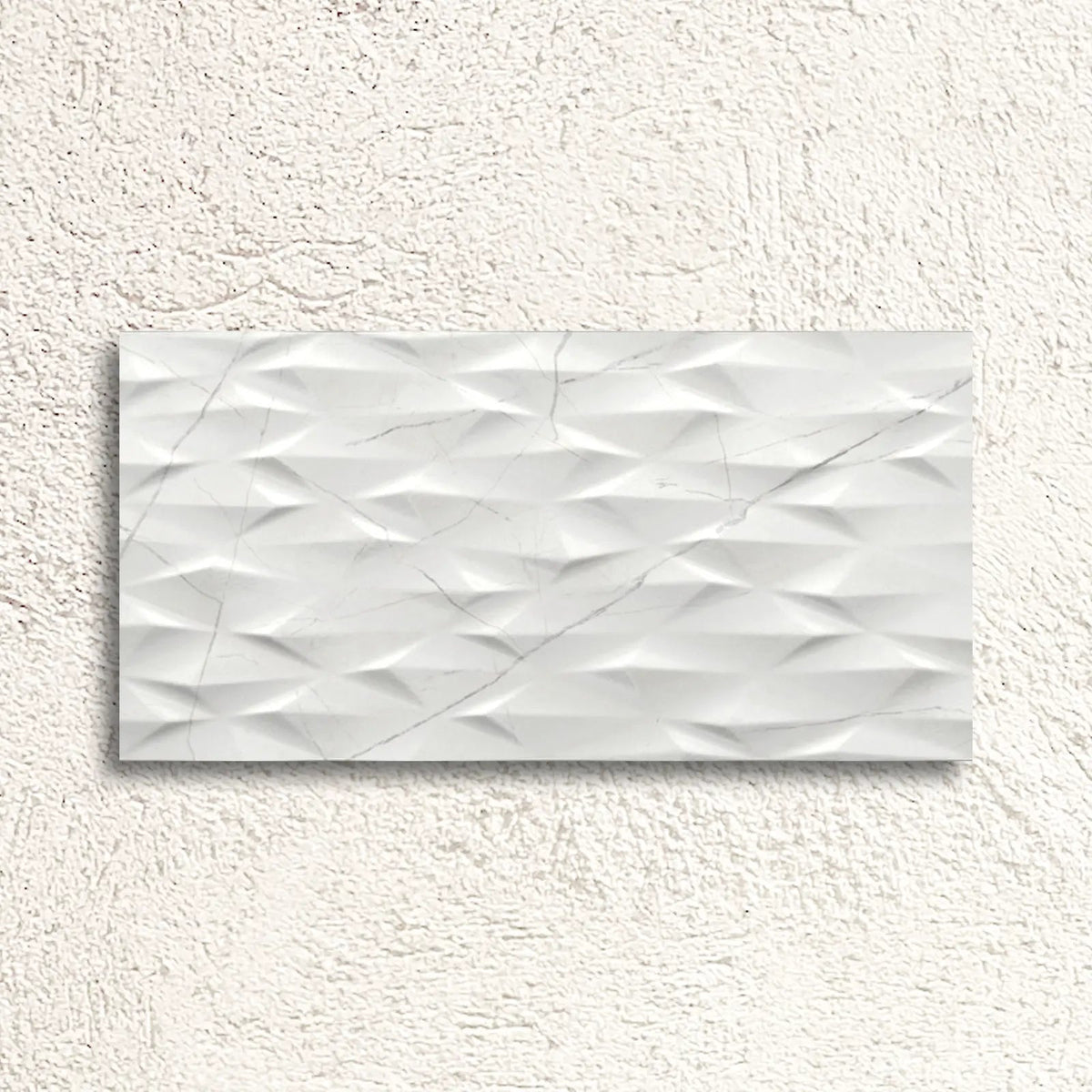 Muse White Prisma Decor 30 x 60cm ceramic marble effect tile face