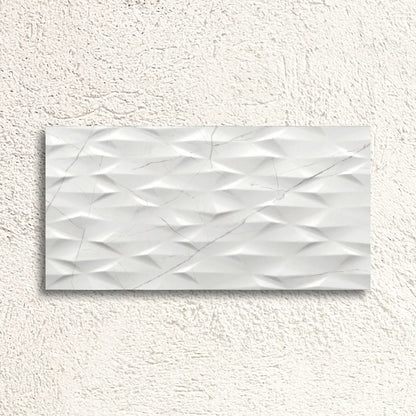 Muse White Prisma Decor 30 x 60cm ceramic marble effect tile face
