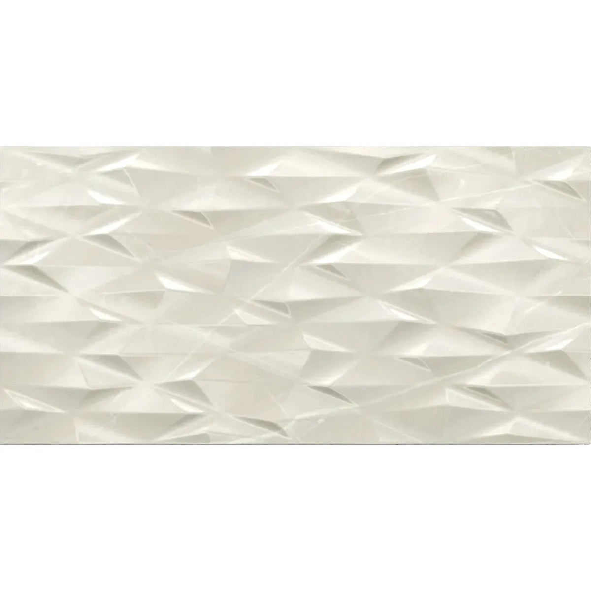 Muse Ivory Prisma Decor 30 x 60cm ceramic marble effect tile face