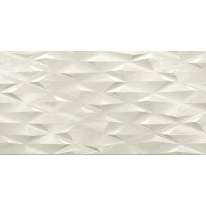 Muse Ivory Prisma Decor 30 x 60cm ceramic marble effect tile face