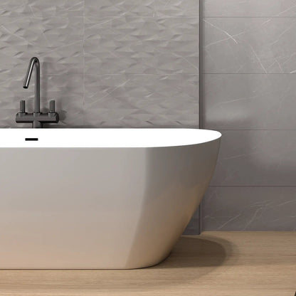 Muse Grey Prisma Decor 30 x 60cm ceramic marble effect tile room setting
