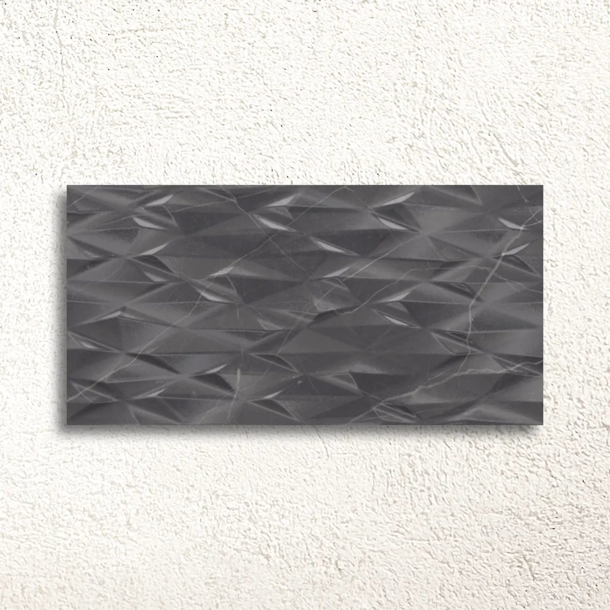 Muse Coal Prisma Decor 30 x 60cm ceramic marble effect tile face