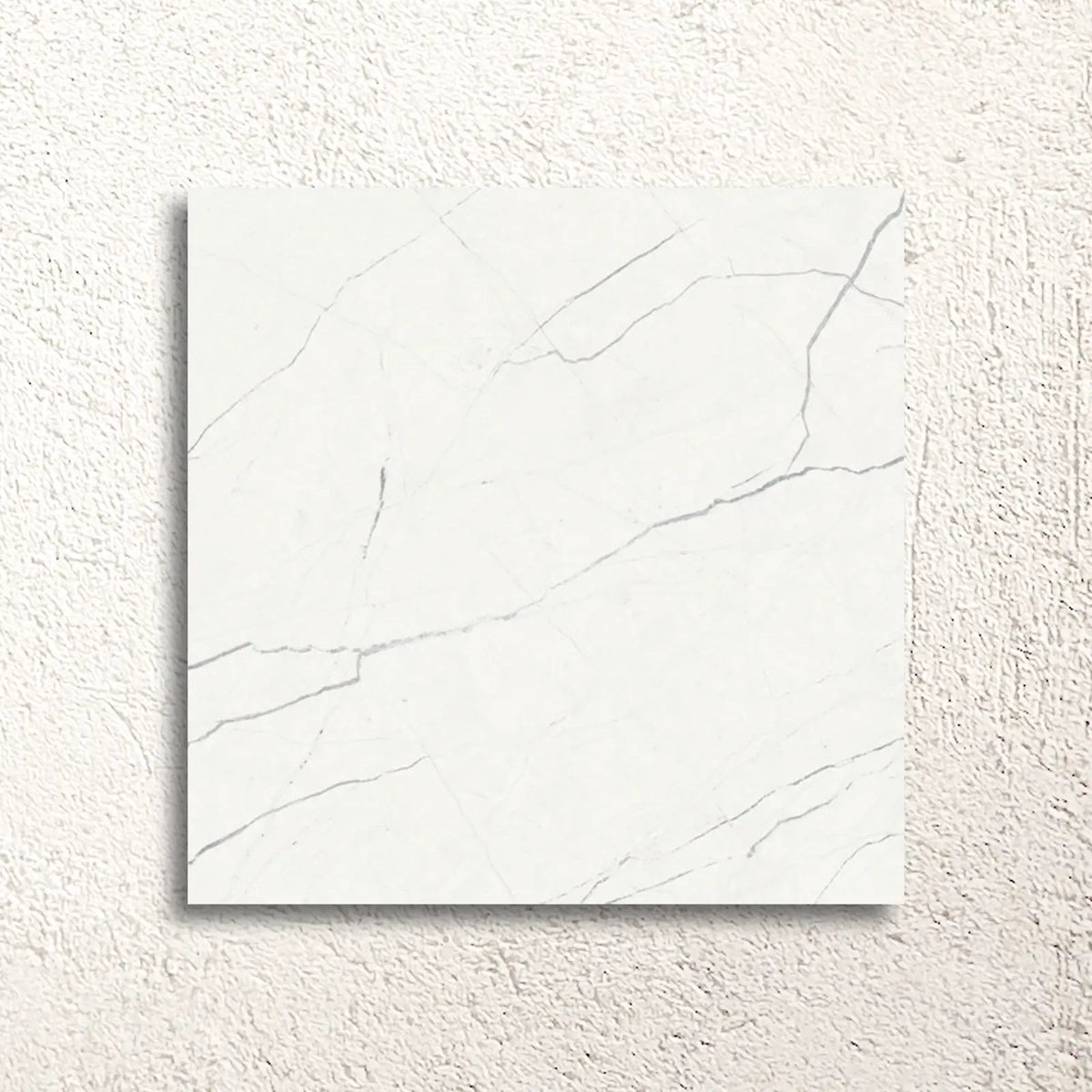 Muse White Natural 60 x 60cm porcelain marble effect tile face