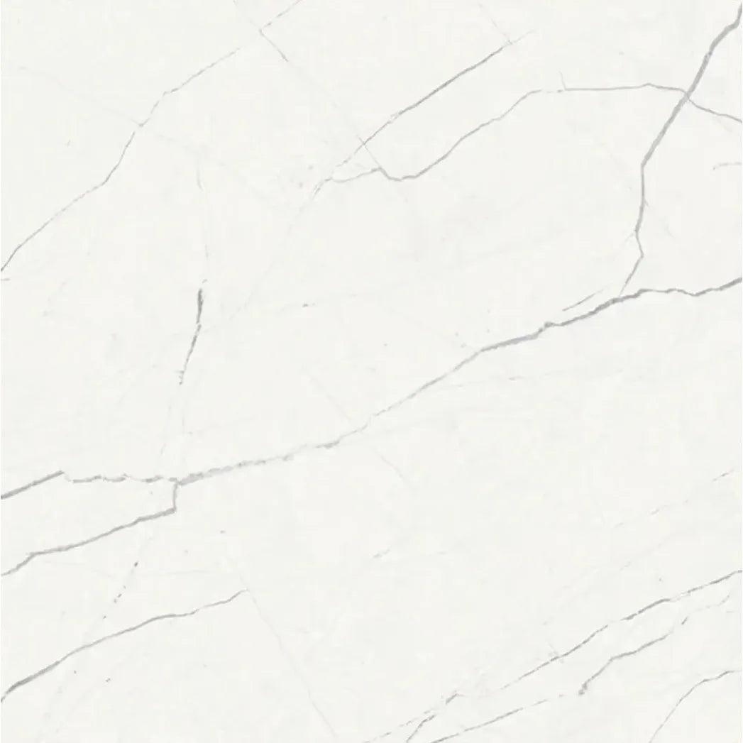 Muse White Natural 60 x 60cm porcelain marble effect tile face