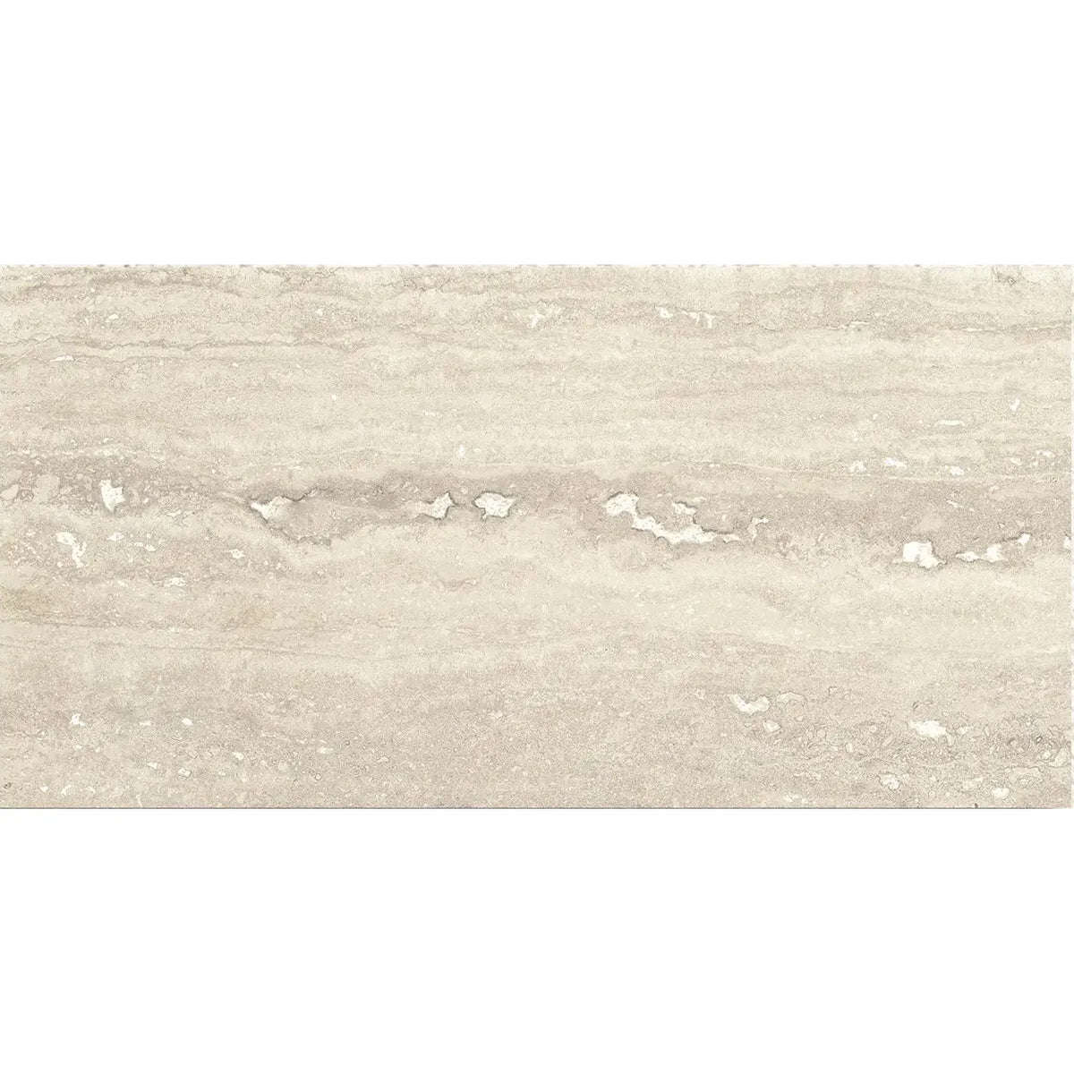 Pure Travertine Beige Matt 30 x 60cm glazed ceramic stone effect tile face