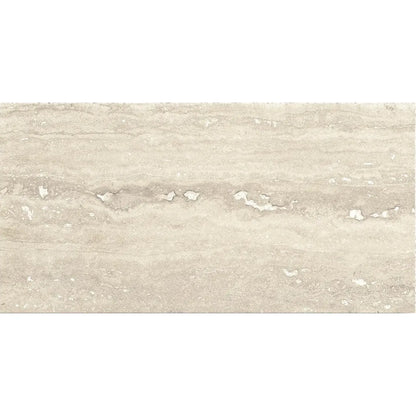Pure Travertine Beige Matt 30 x 60cm glazed ceramic stone effect tile face