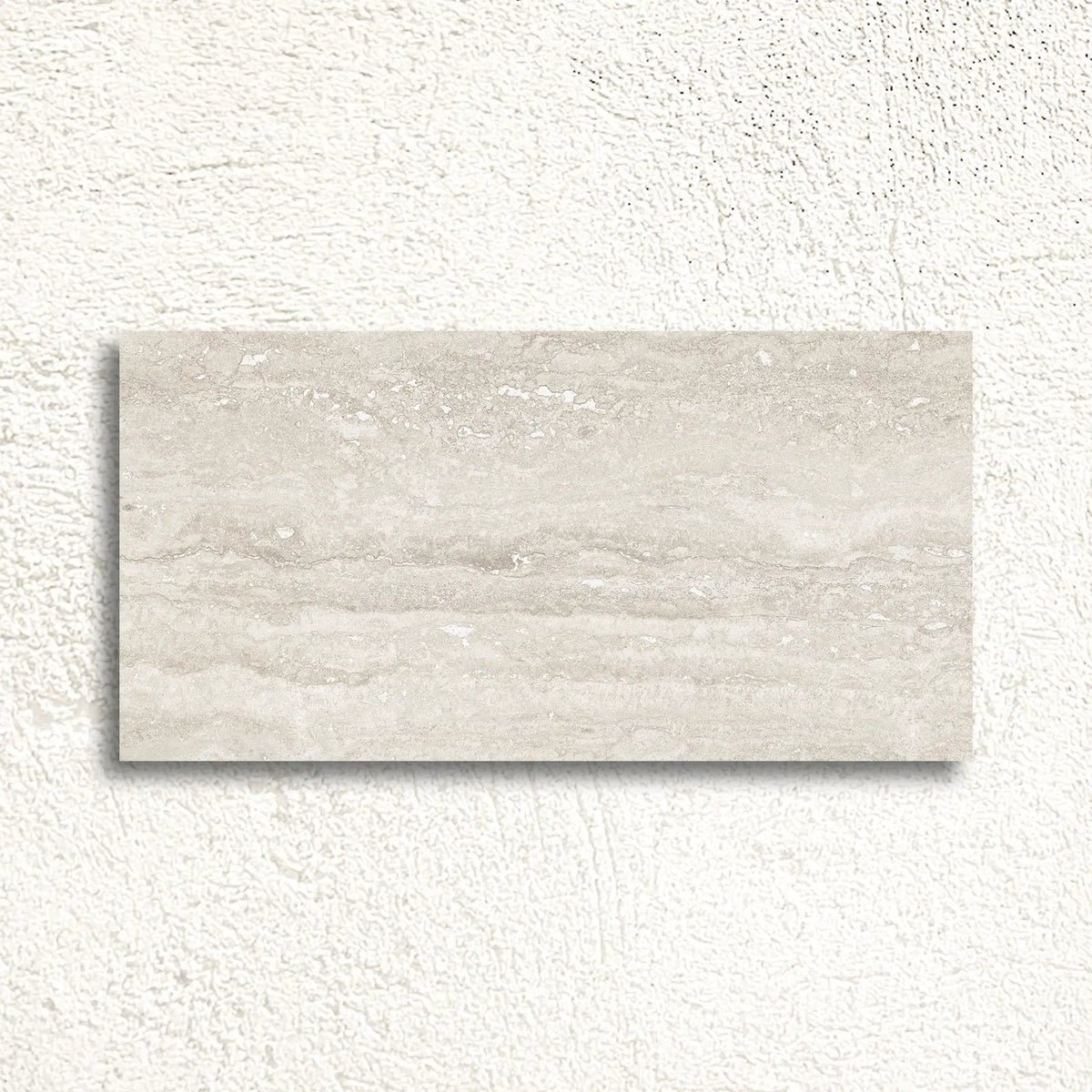 Pure Travertine Grey Matt 30 x 60cm glazed ceramic stone effect tile face