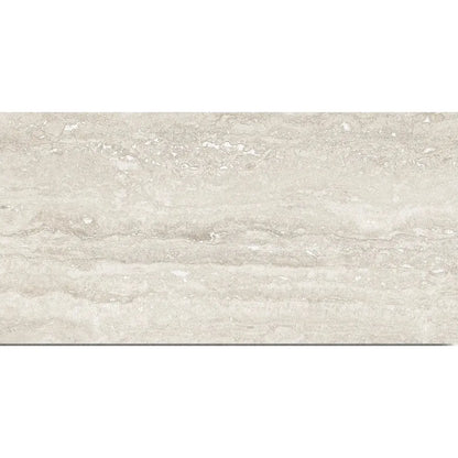 Pure Travertine Grey Matt 30 x 60cm glazed ceramic stone effect tile face