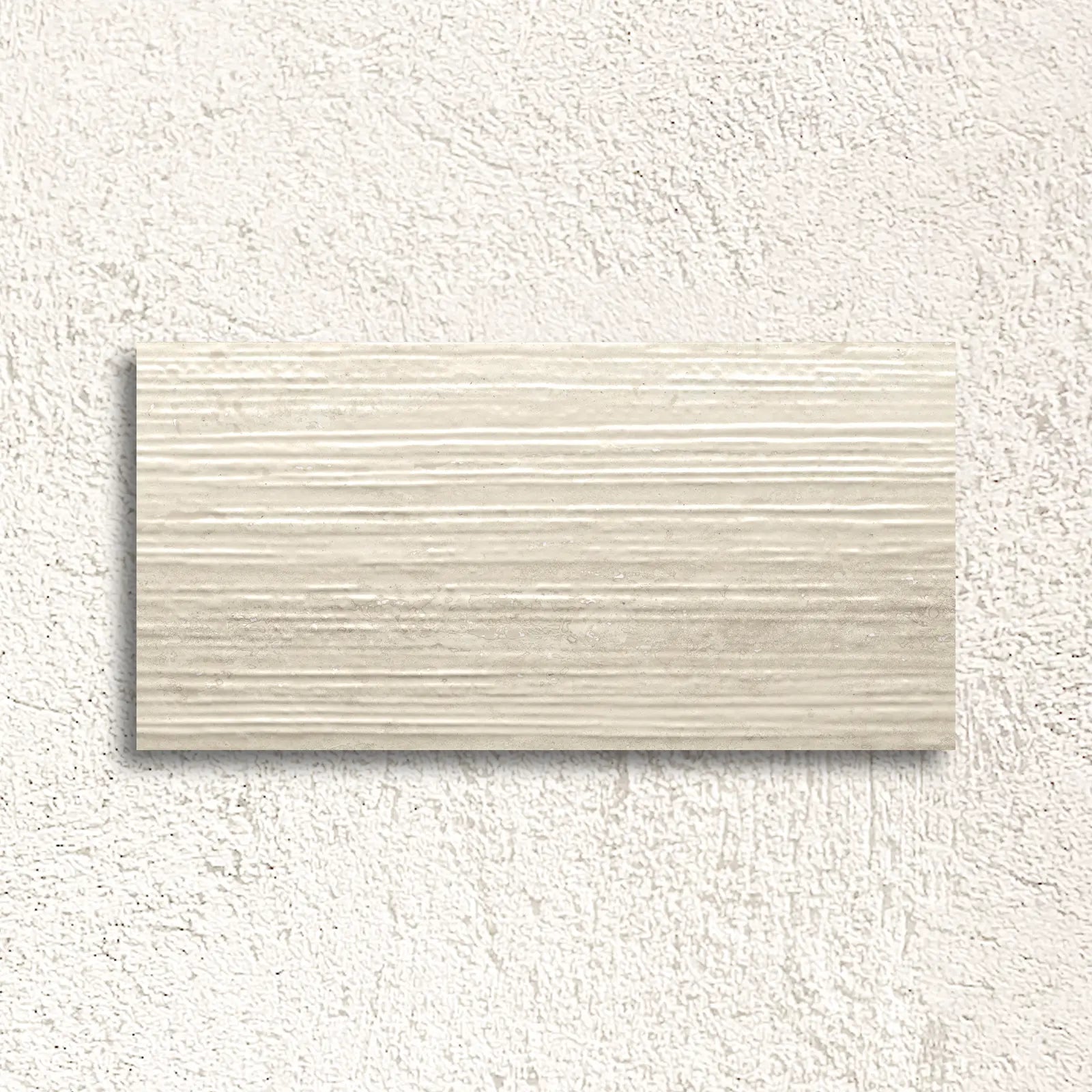 Pure Travertine Groove Beige Matt 30 x 60cm glazed ceramic stone effect tile face