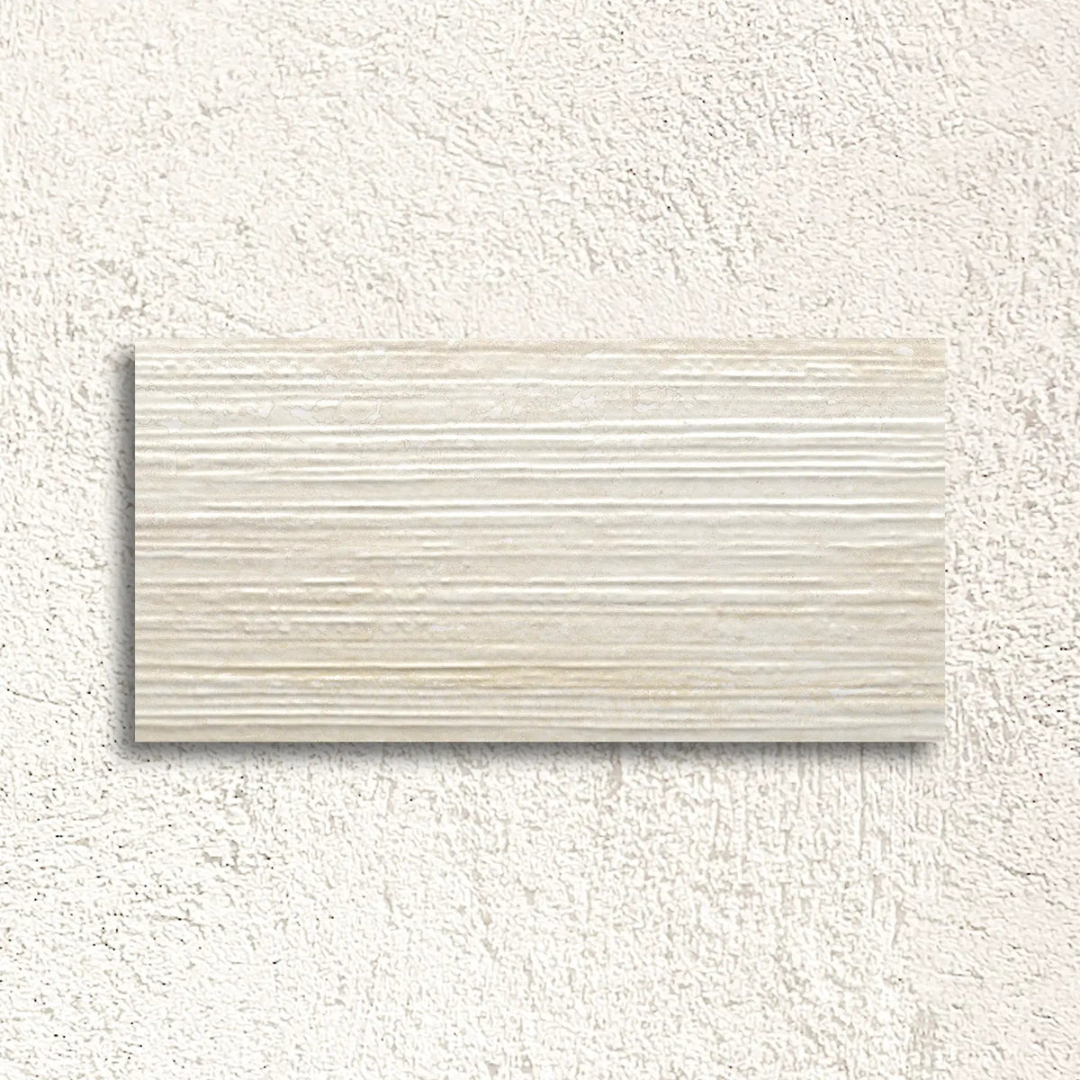 Pure Travertine Groove Ivory Matt 30 x 60cm glazed ceramic stone effect tile face