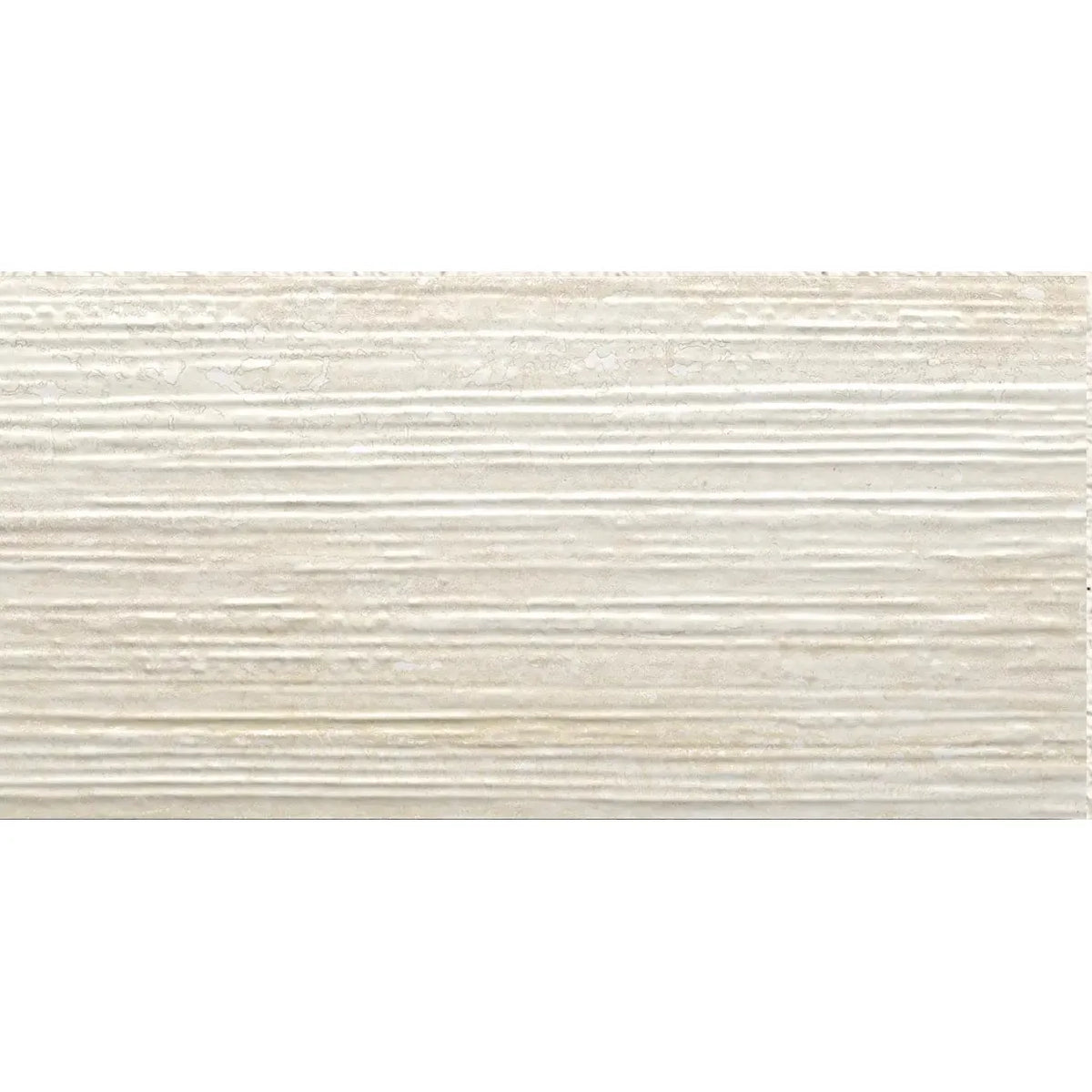 Pure Travertine Groove Ivory Matt 30 x 60cm glazed ceramic stone effect tile face