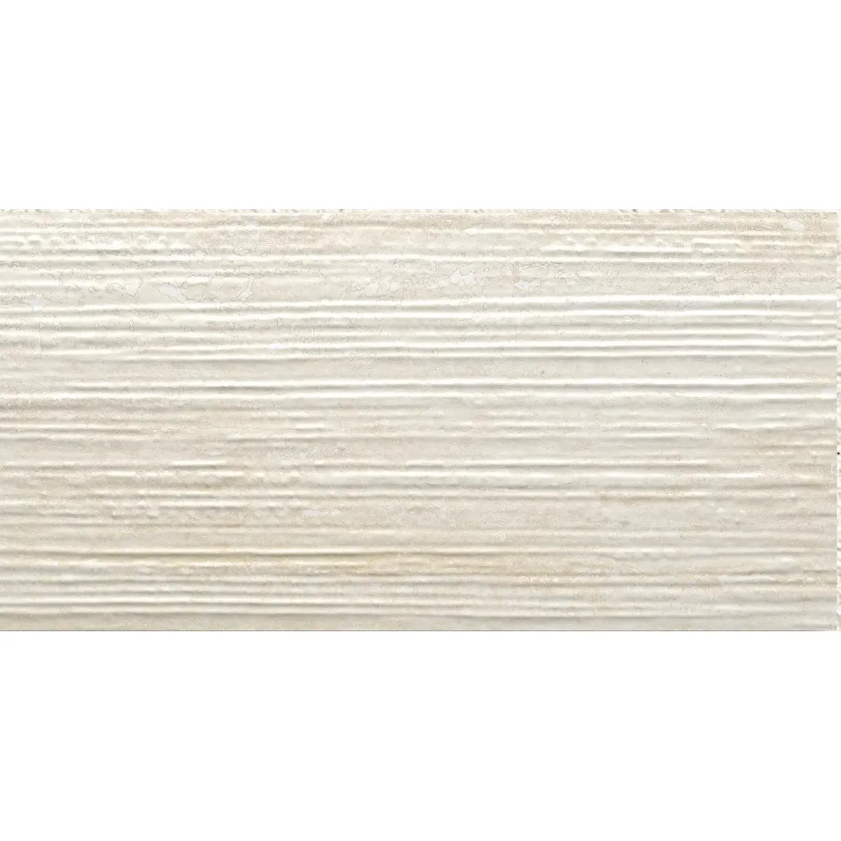 Pure Travertine Groove Ivory Matt 30 x 60cm glazed ceramic stone effect tile face