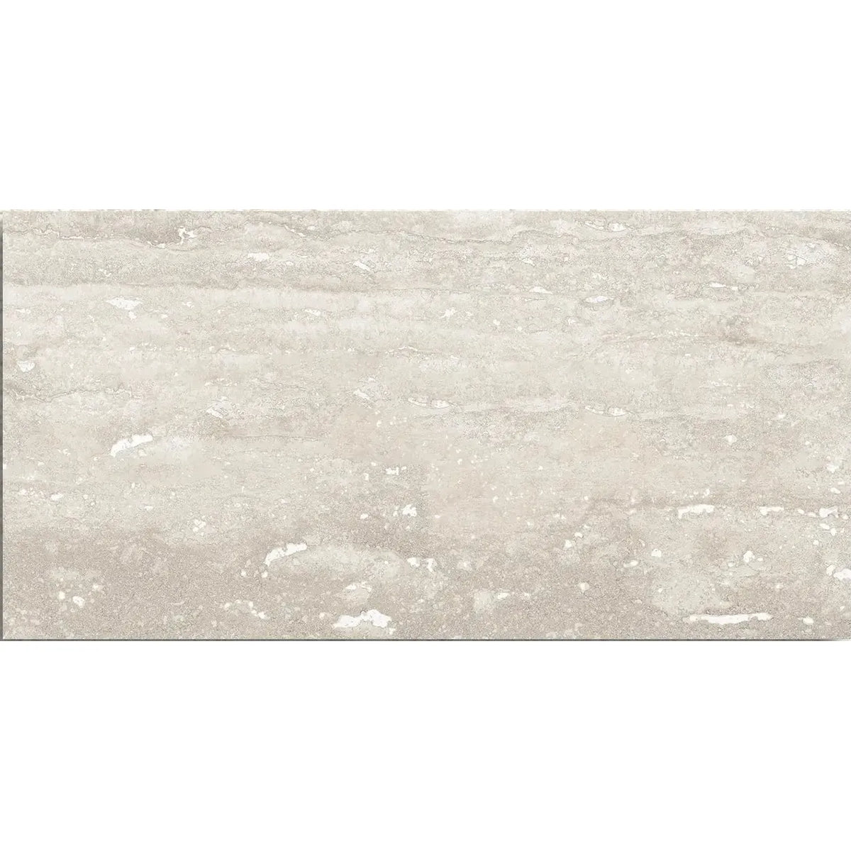 Pure Travertine Grey Gloss 30 x 60cm glazed ceramic stone effect tile face