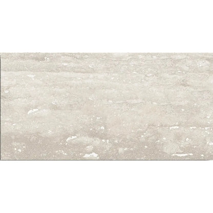 Pure Travertine Grey Gloss 30 x 60cm glazed ceramic stone effect tile face