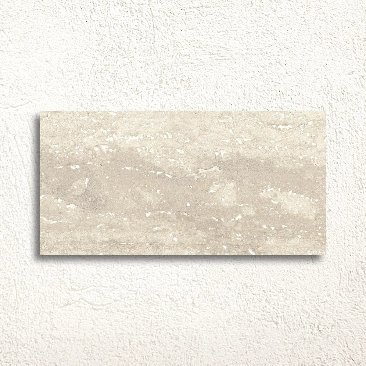 Pure Travertine Beige Natural Porcelain 30 x 60cm glazed porcelain stone effect tile face