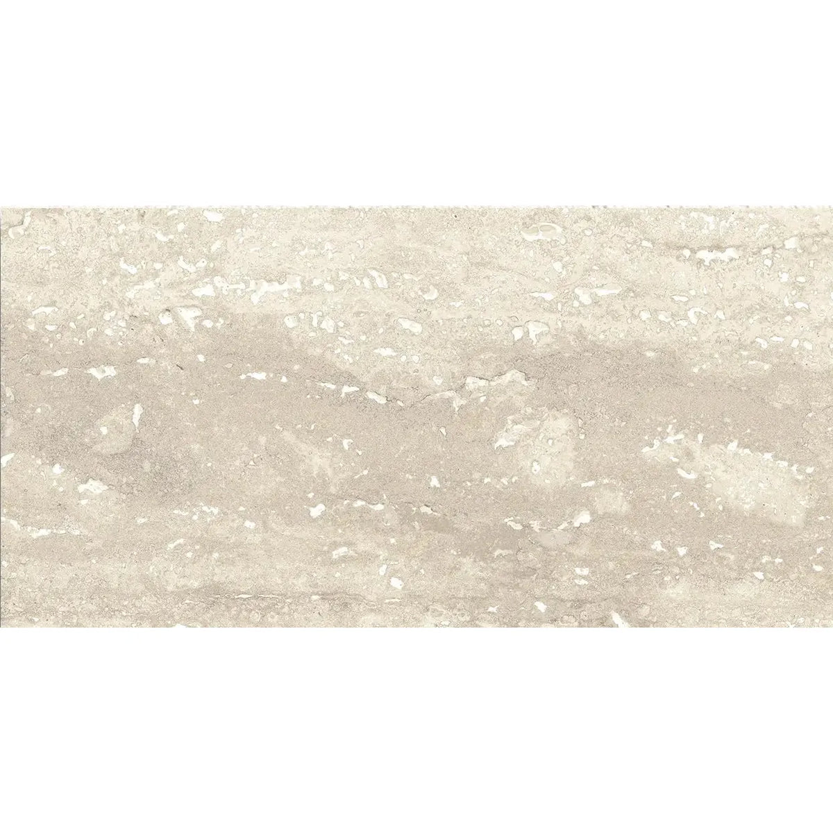 Pure Travertine Beige Natural Porcelain 30 x 60cm glazed porcelain stone effect tile face