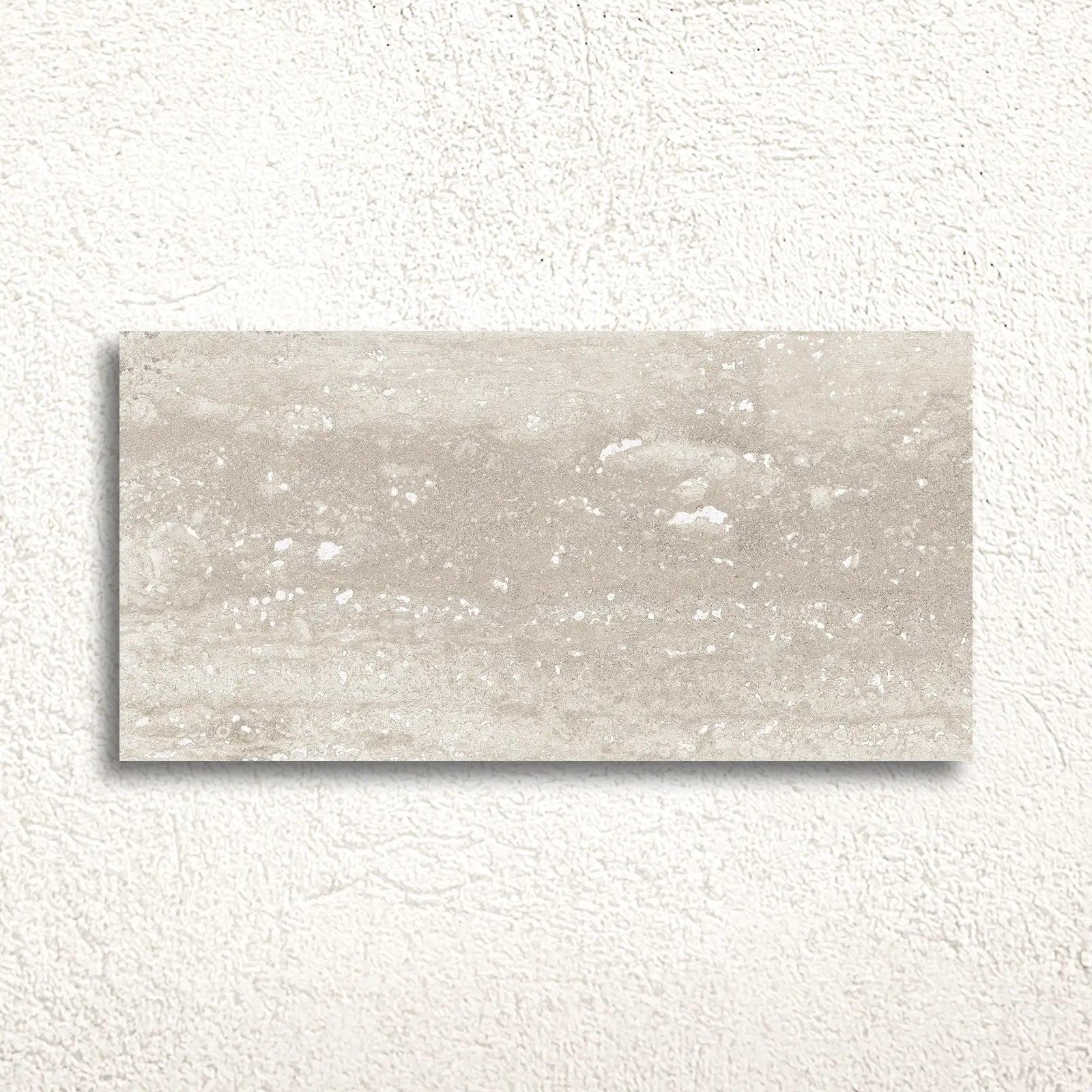 Pure Travertine Grey Natural Porcelain 30 x 60cm glazed porcelain stone effect tile face