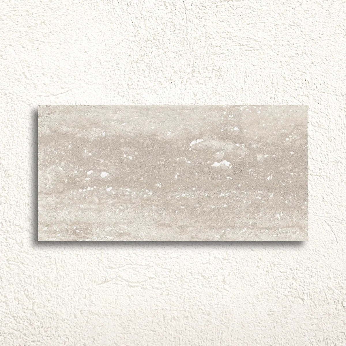 Pure Travertine Grey Natural Porcelain 30 x 60cm glazed porcelain stone effect tile face