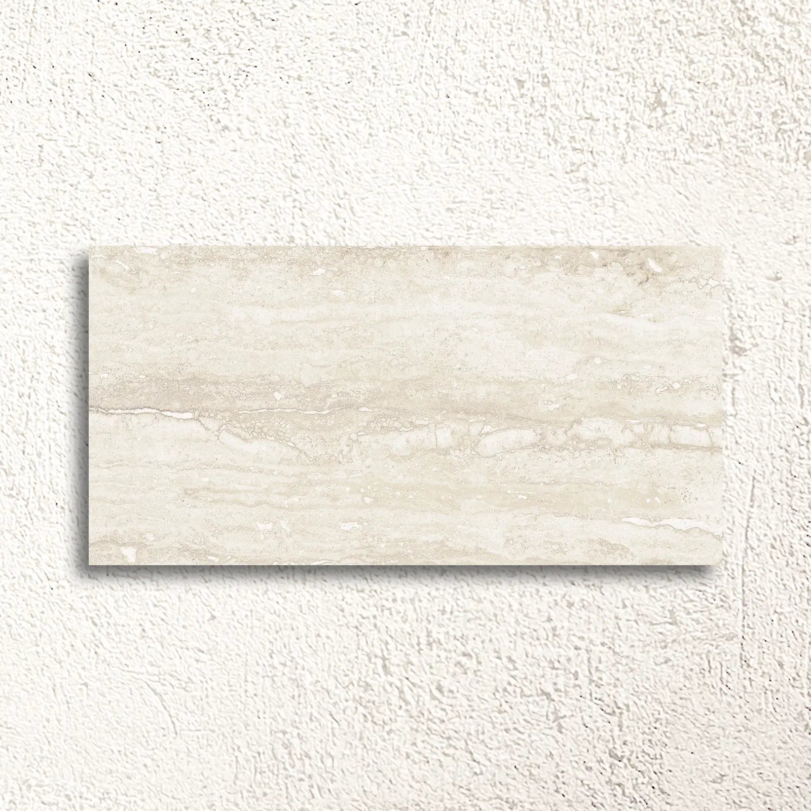 Pure Travertine Ivory Natural Porcelain 30 x 60cm glazed porcelain stone effect tile face