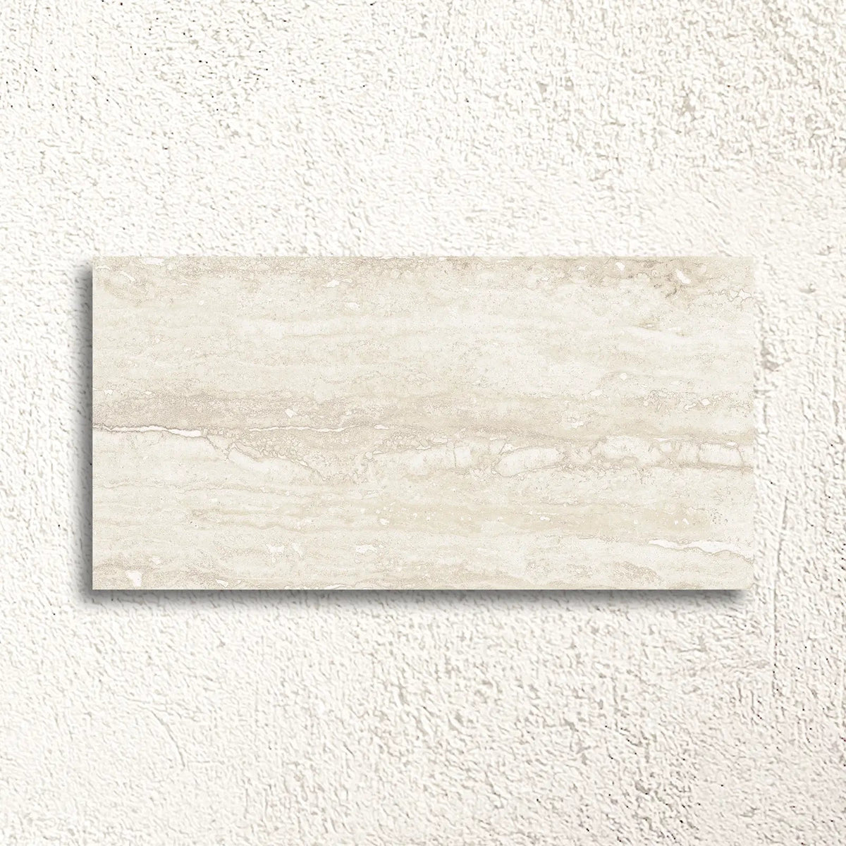 Pure Travertine Ivory Natural Porcelain 30 x 60cm glazed porcelain stone effect tile face