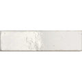 Lisbon Warm White Shine gloss ceramic zellige-style brick wall tile 5.6 x 26.7cm